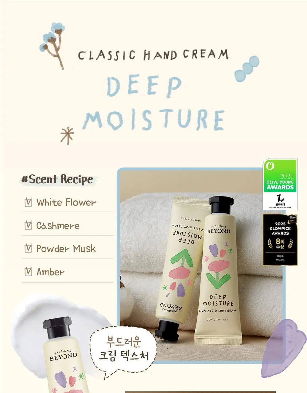 [1+1/1등 핸드크림] 비욘드 클래식 핸드크림 30ml 1+1 상세페이지 7